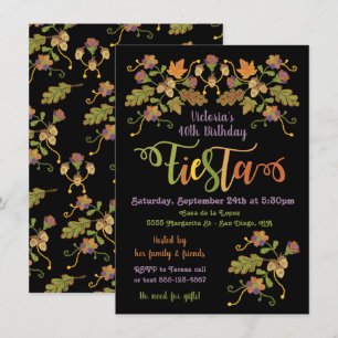 Folk Art Stickerei mexikanische Fiesta Geburtstag Einladung