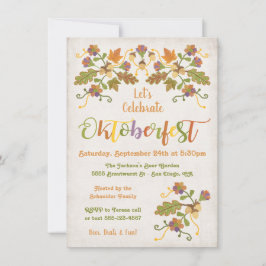 Folk Art Stickerei Oktoberfest Einladungen