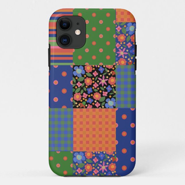 Folk-Art-Stil-Faux-Patchwork-iPhone-5-Xtreme-Hülle Case-Mate iPhone Hülle (Rückseite)