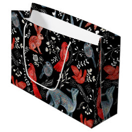 Folk-art style floral pattern designs große geschenktüte