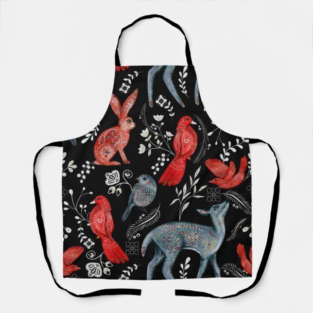 Folk-art style floral  pattern designs schürze (Vorderseite)