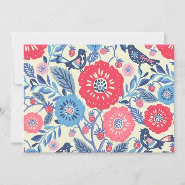 Folk Art Thank You Card Dankeskarte (Vorderseite)