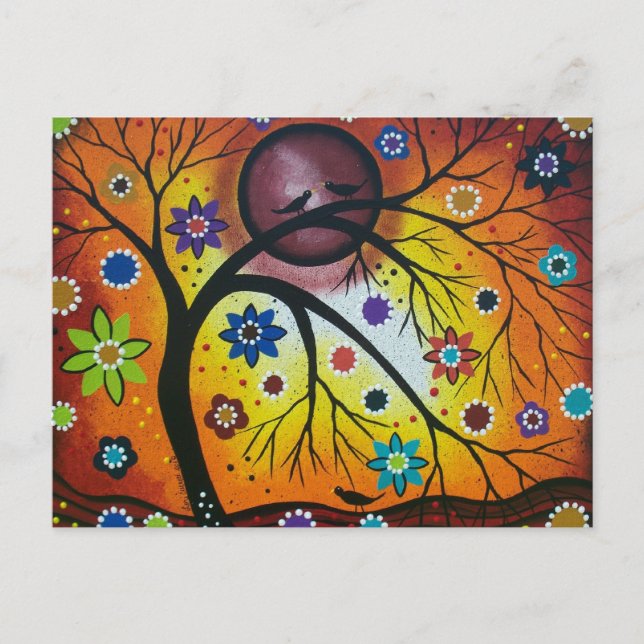 FOLK ART von LORI EVERETT Postkarte (Vorderseite)