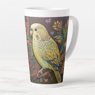 Folk Art Yellow Parakeet mit Paisley und Blume Milchtasse