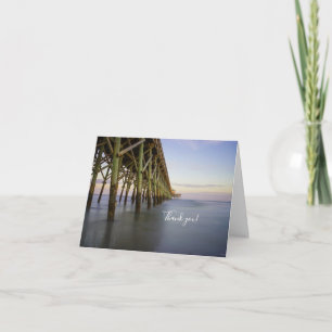 Folk Beach Pier Beauty Danke Karte