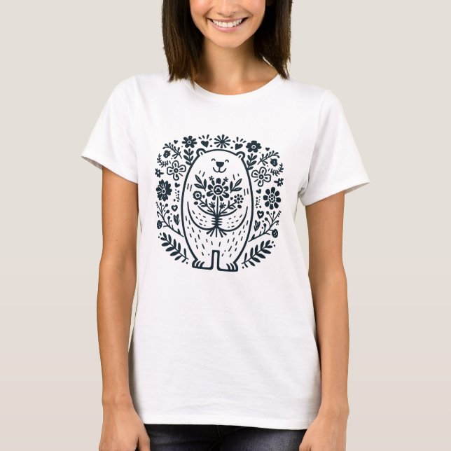 Folk Bear IV T-Shirt (Vorderseite)