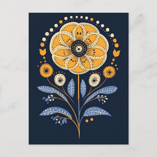 Folk Bloom #235 Postkarte (Vorderseite)