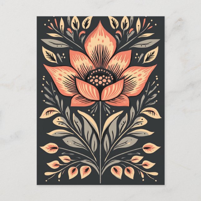 Folk Bloom #243 Postkarte (Vorderseite)