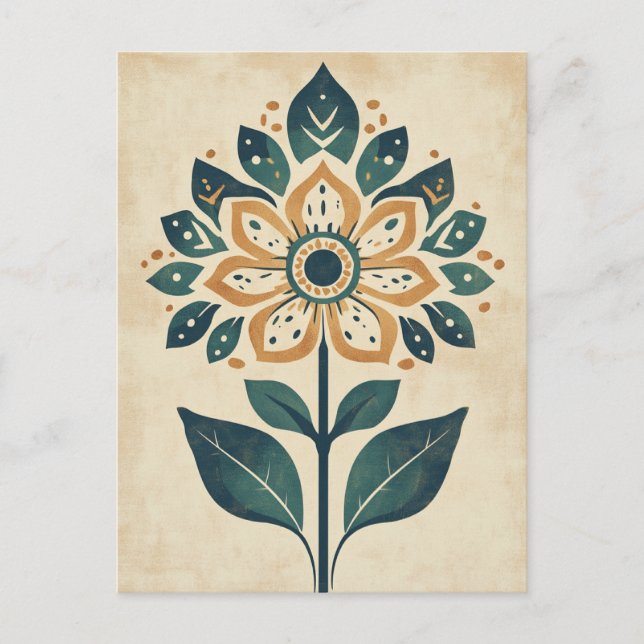 Folk Bloom #244 Postkarte (Vorderseite)