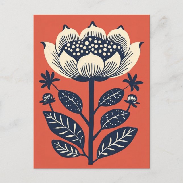 Folk Bloom #254 Postkarte (Vorderseite)