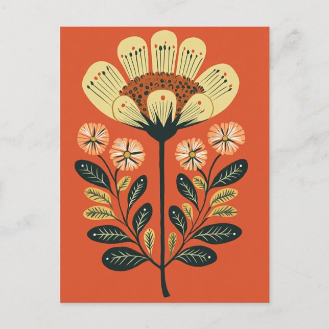 Folk Bloom Nr. 258 Postkarte (Vorderseite)