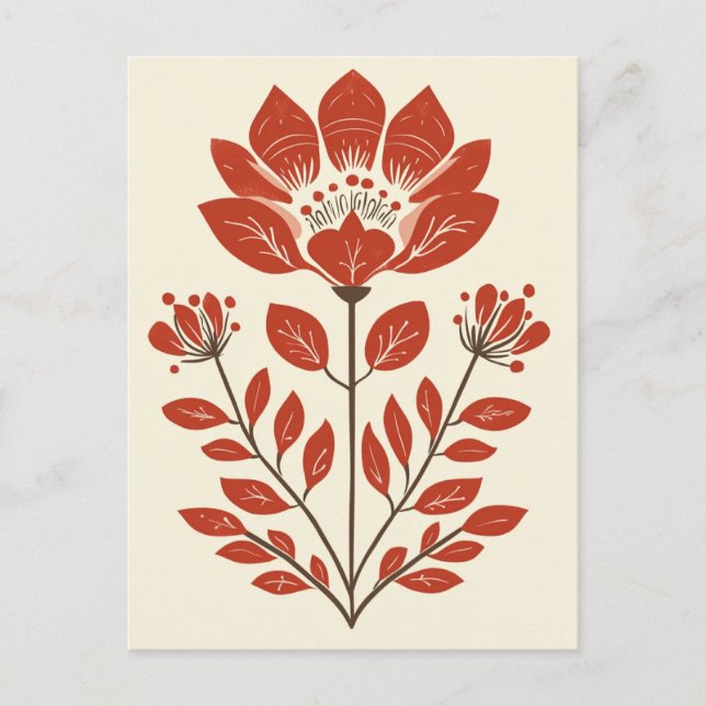 Folk Bloom Nr. 262 Postkarte (Vorderseite)