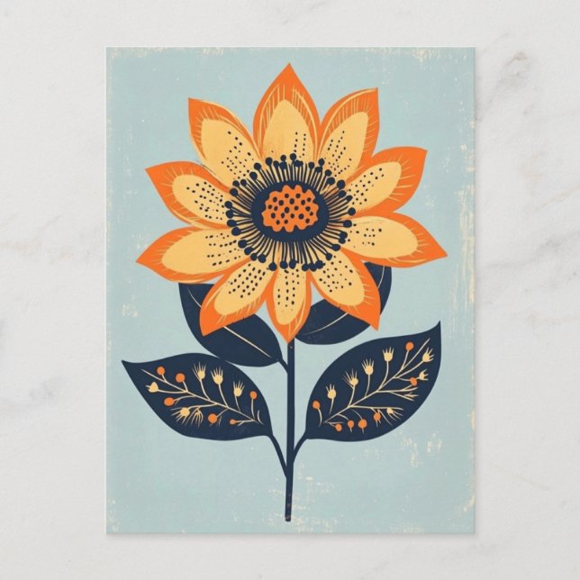 Folk Bloom Nr. 273 Postkarte (Vorderseite)