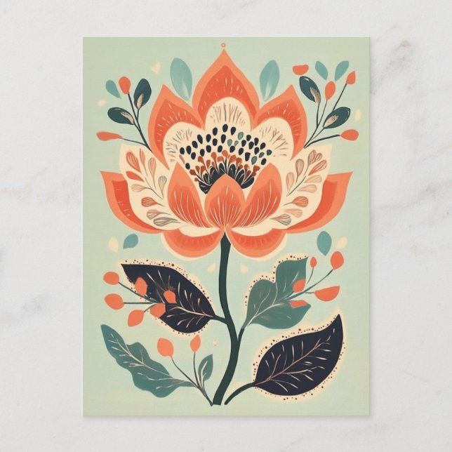 Folk Bloom Nr. 275 Postkarte (Vorderseite)