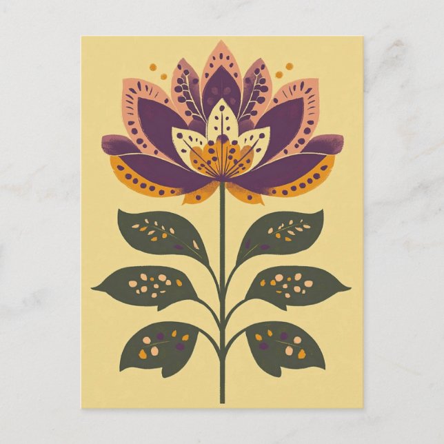 Folk Bloom Nr. 279 Postkarte (Vorderseite)