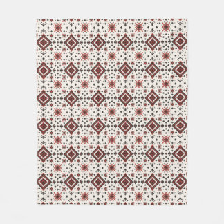 Folk Diamond Cross Stitch Seamless Pattern Fleecedecke