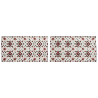 Folk Diamond Cross Stitch Seamless Pattern Kissenbezug