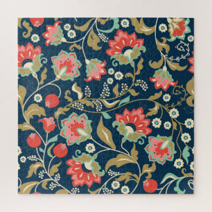 Folk floral farbig: Hand gezogen nahtlos Puzzle