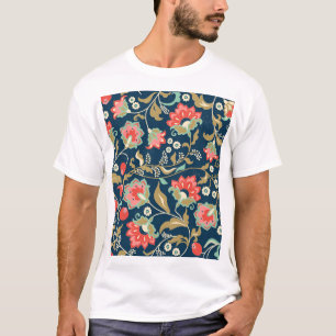 Folk floral farbig: Hand gezogen nahtlos T-Shirt