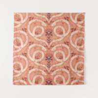 Folk Floral Snake: Symmetrisch Vintag