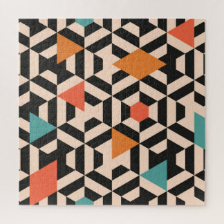 Folk Floral Symmetric Digital Gouache Puzzle