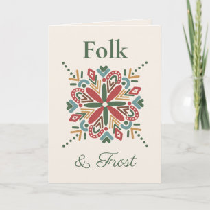 Folk & Frost Weihnachtsgrußkarte Karte
