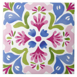 Folk Garden Watercolor Fliese