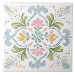 Folk Garden Watercolor Fliese