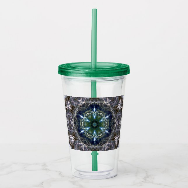 Folk Mandala Acrylic Tumbler Acryltrinkbecher (Vorderseite)
