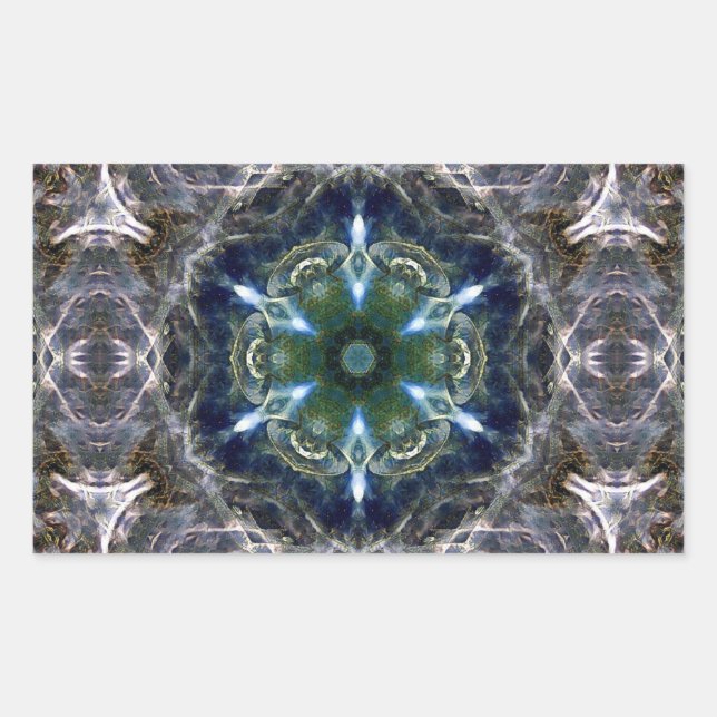 Folk Mandala Classic Round Sticker (Vorderseite)