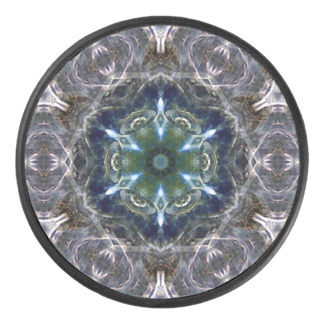 Folk Mandala Eishockey Puck (Vorderseite)