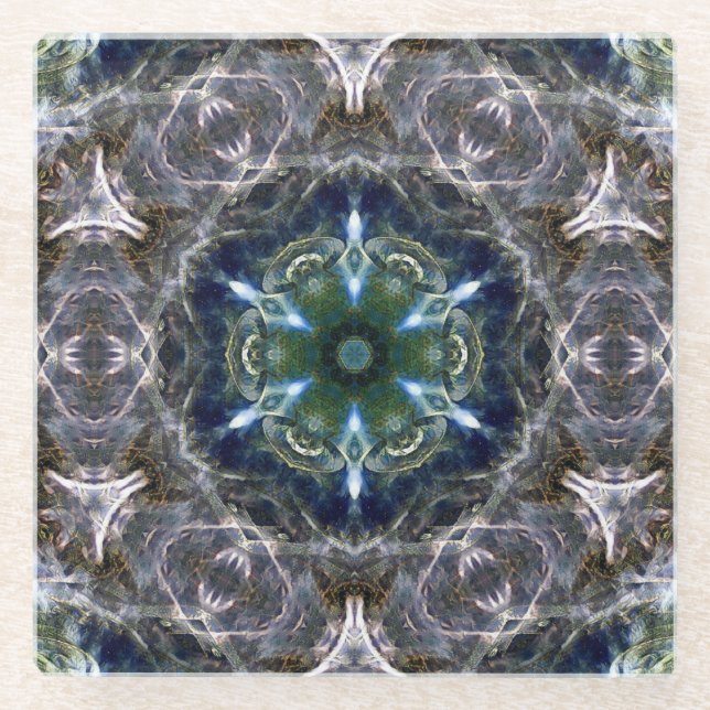 Folk Mandala Glasuntersetzer (Vorderseite)