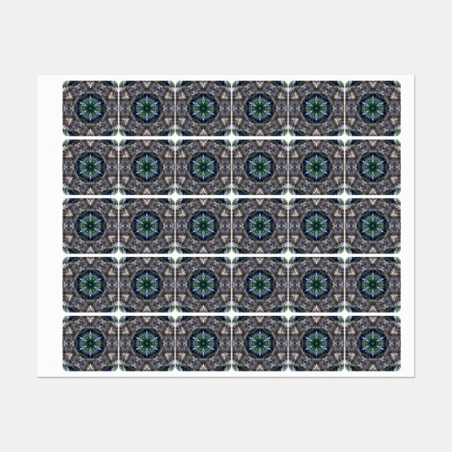 Folk Mandala Labels Etiketten (Blatt)