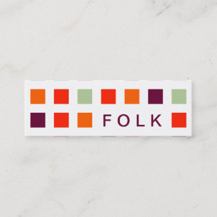 FOLK (Mod Quadrate) Mini Visitenkarte