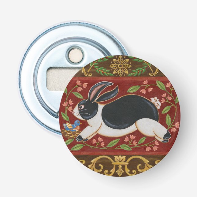 Folk Rabbit Flaschenöffner (Vorderseite)