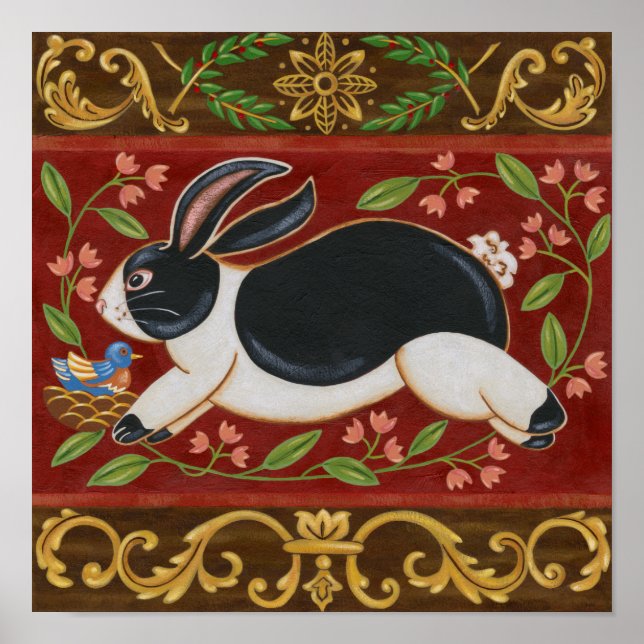 Folk Rabbit Poster (Vorne)