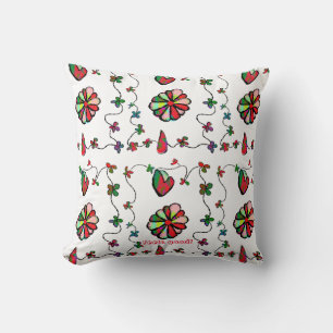 Folk Retro Quaint and Happy Art Kissen