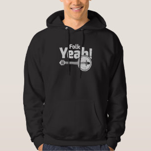 Folk Yeah Retro Banjo Gitarre Music Hoodie