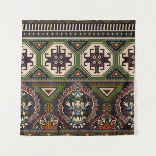 Folk-Ziermuster nahtlos Muster. Geometrie Wandteppich