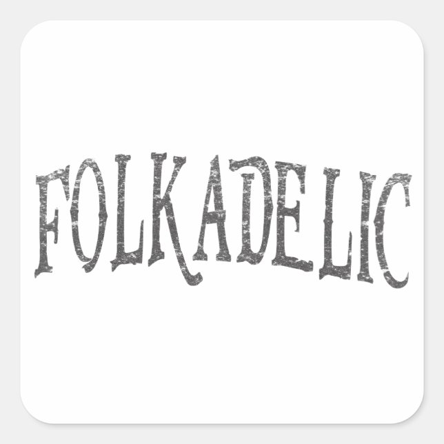 Folkadelic Quadratischer Aufkleber (Vorderseite)