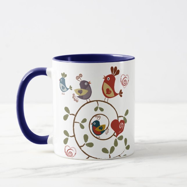 Folkart Birds Tasse (Links)