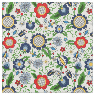 Folkart-Blume aus Kashuby Stoff