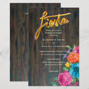 Folkart Blume Fiesta Wedding Einladung Boda