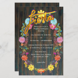 Folkart Blume Fiesta Wedding Einladung Boda
