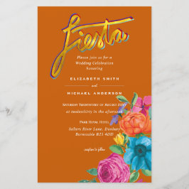 Folkart Blume Fiesta Wedding Einladung Boda