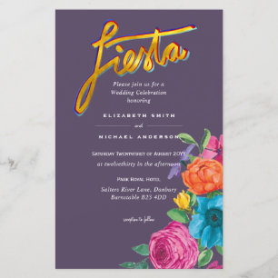 Folkart Blume Fiesta Wedding Einladung Boda