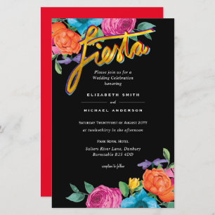 Folkart Blume Fiesta Wedding Einladung Boda