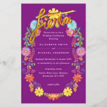Folkart Blume Fiesta Wedding Einladung Boda