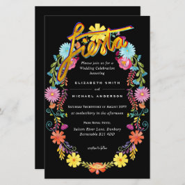 Folkart Blume Fiesta Wedding Einladung Boda