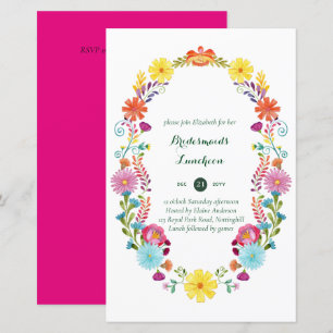 Folkart Blume Fiesta Wedding Einladung Boda